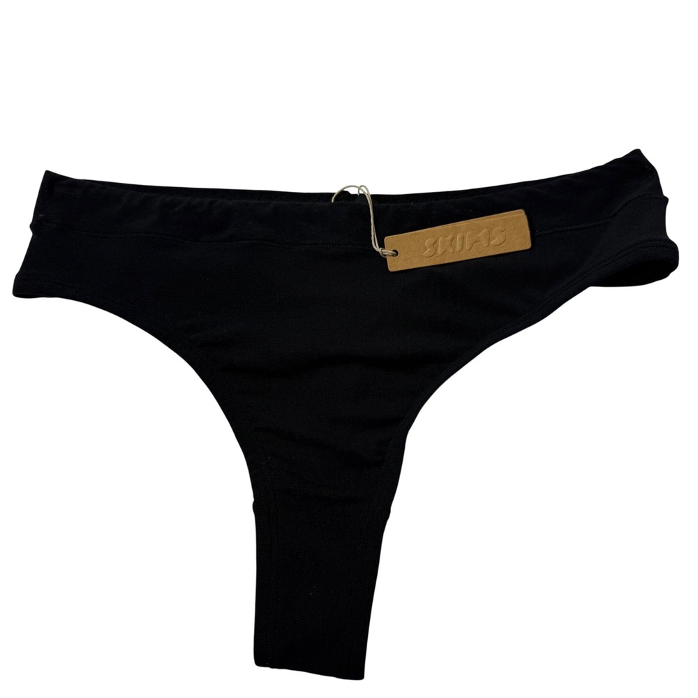 SKIMS Summer Mesh Thong Onyx XL (Fits Large)